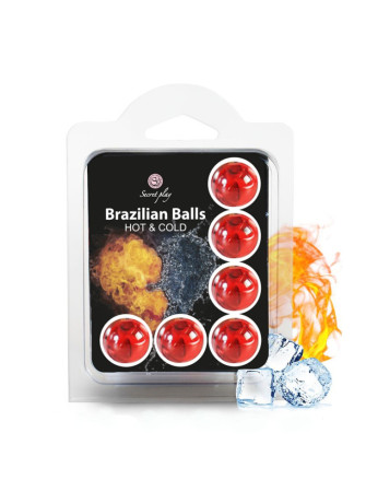 Boules de massage Brésiliennes effet chaud froid x6 - BZ6292